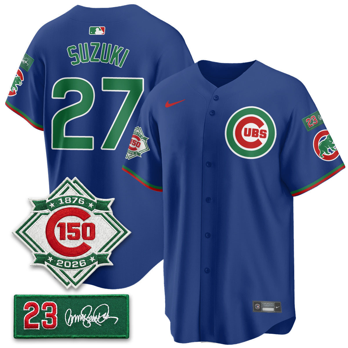 Chicago Cubs Limited Mexico Jersey - 150th Anniversary + Ryne Sandberg Tribute Patch Stitched