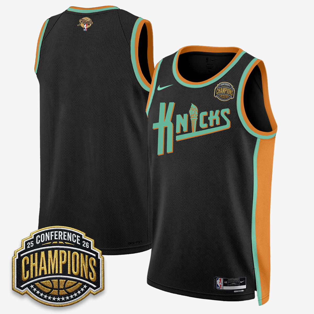 New York Knicks 2026 Eastern Conference Champions Special Edition Jersey V2- Stitched-Cuztomshoes