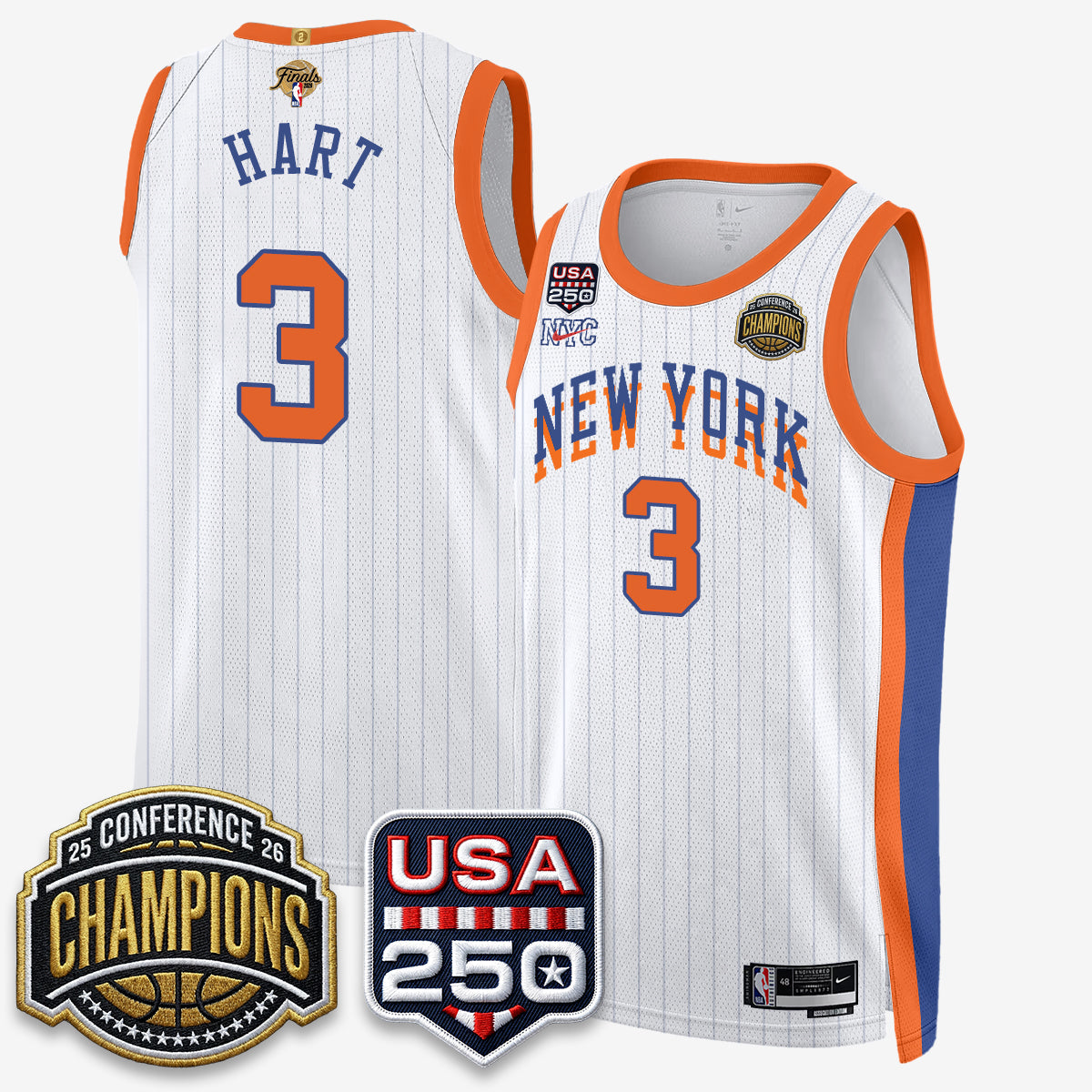 New York Knicks 2026 Basketball Eastern Conference Champions City Edition Jersey V2- Stitched-Cuztomshoes