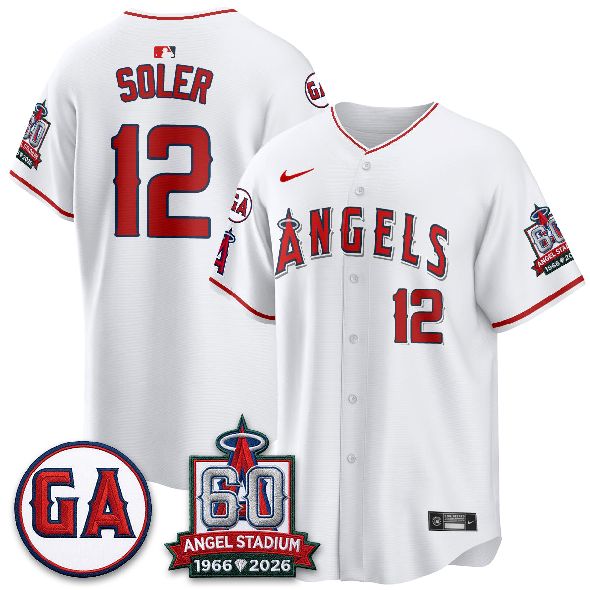 Los Angeles Angels 60th Anniversary Vapor Jersey - Stitched V3-Cuztomshoes
