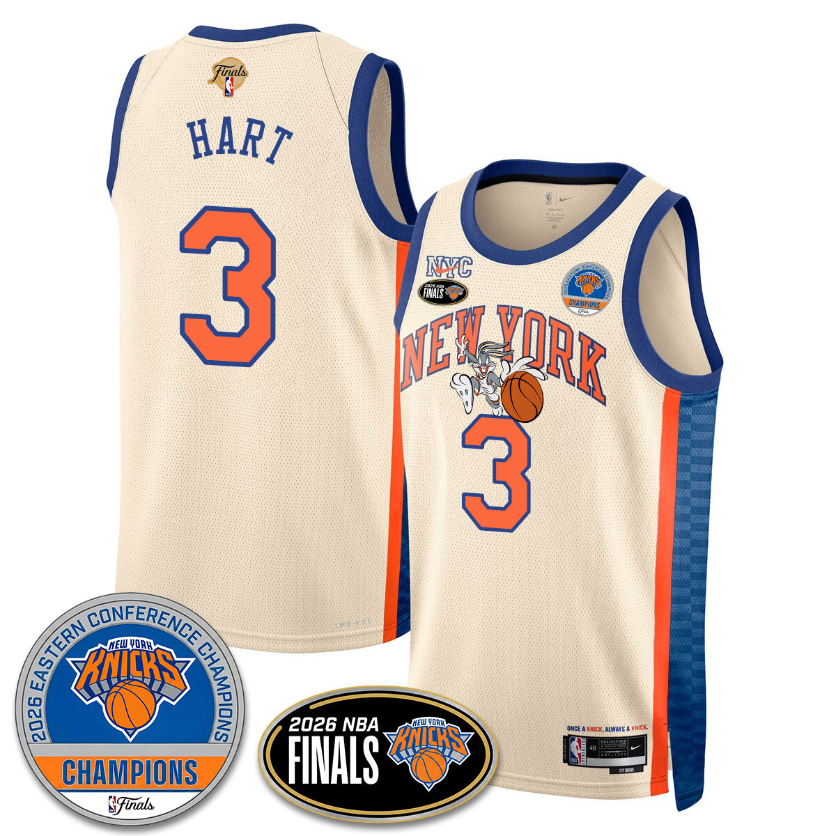 New York Knicks 2026 Basketball Eastern Conference Champions x Bunny Vapor Jersey - Stitched-Cuztomshoes