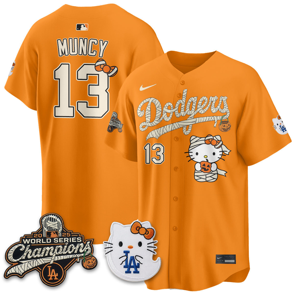 Los Angeles Dodgers Halloween 2026 Vapor Jersey V2- Stitched-Cuztomshoes