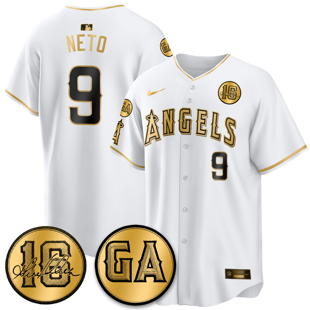 Los Angeles Angels Garret Anderson Tribute Patch Vapor Jersey - Stitched V2-Cuztomshoes
