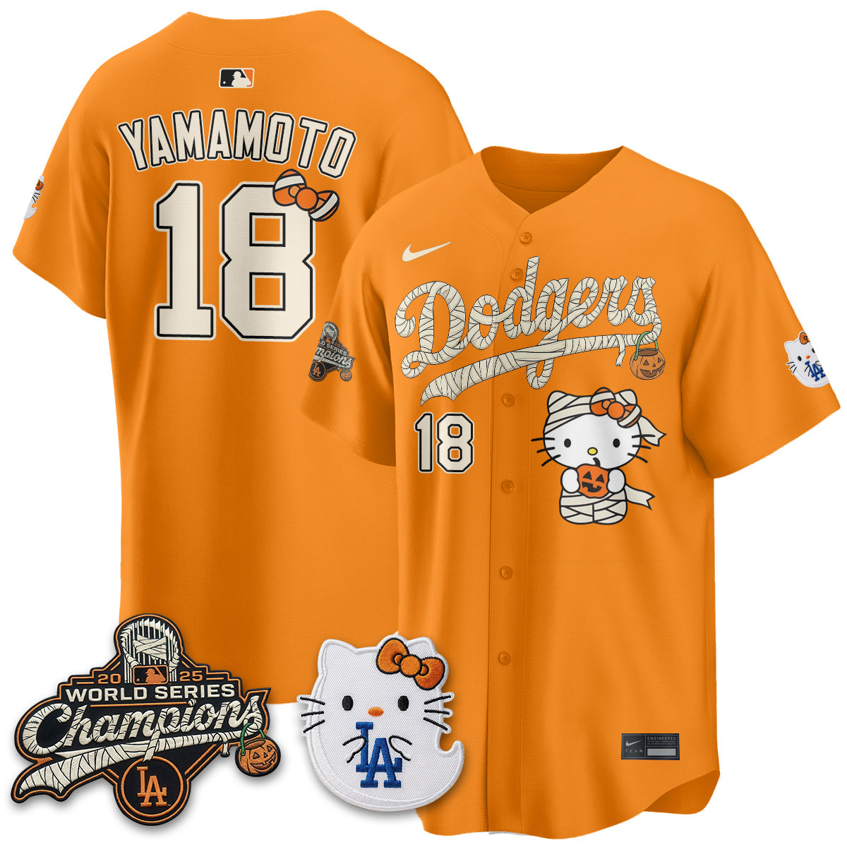 Los Angeles Dodgers Halloween 2026 Vapor Jersey V2- Stitched-Cuztomshoes