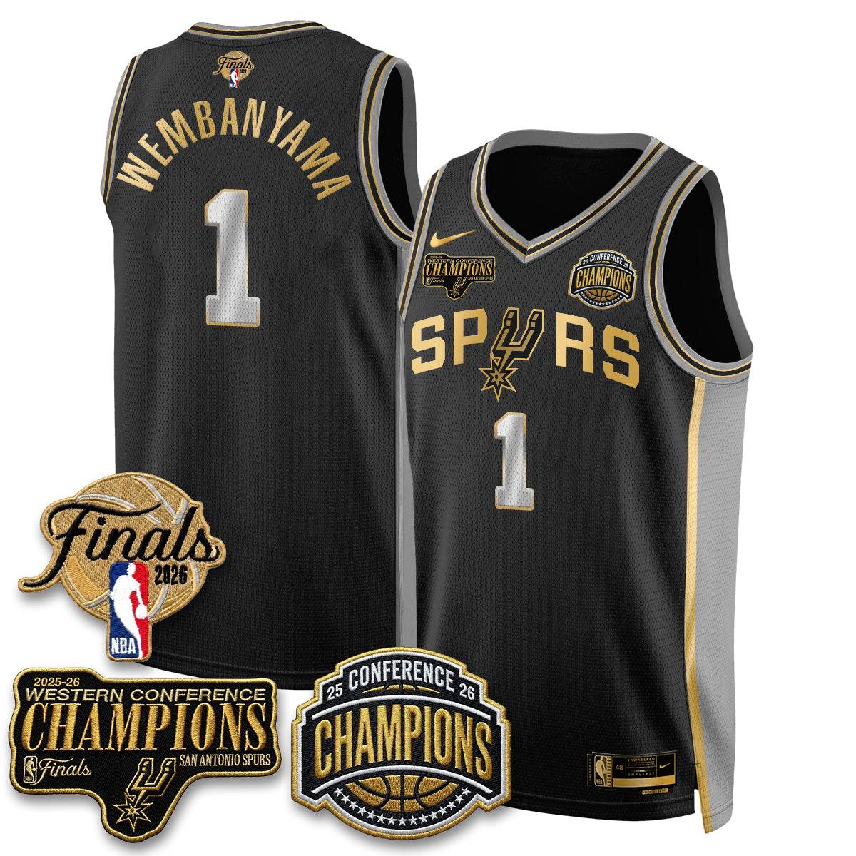 San Antonio Spurs 2026 Basketball  Western Conference Champions Vapor Special Edition Jersey - Stitched