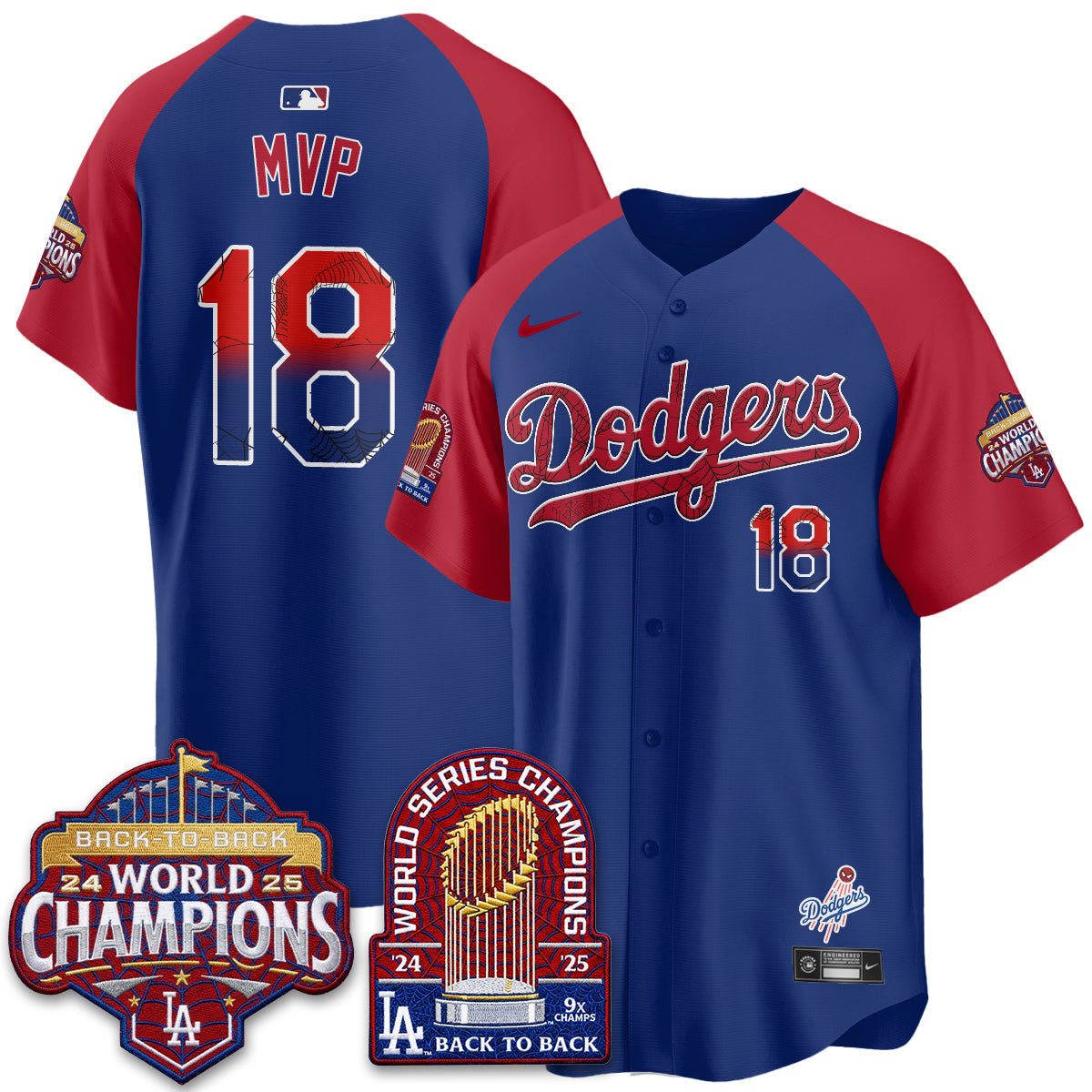 Los Angeles Dodgers x Web-Head 2026 Vapor Jersey - Stitched