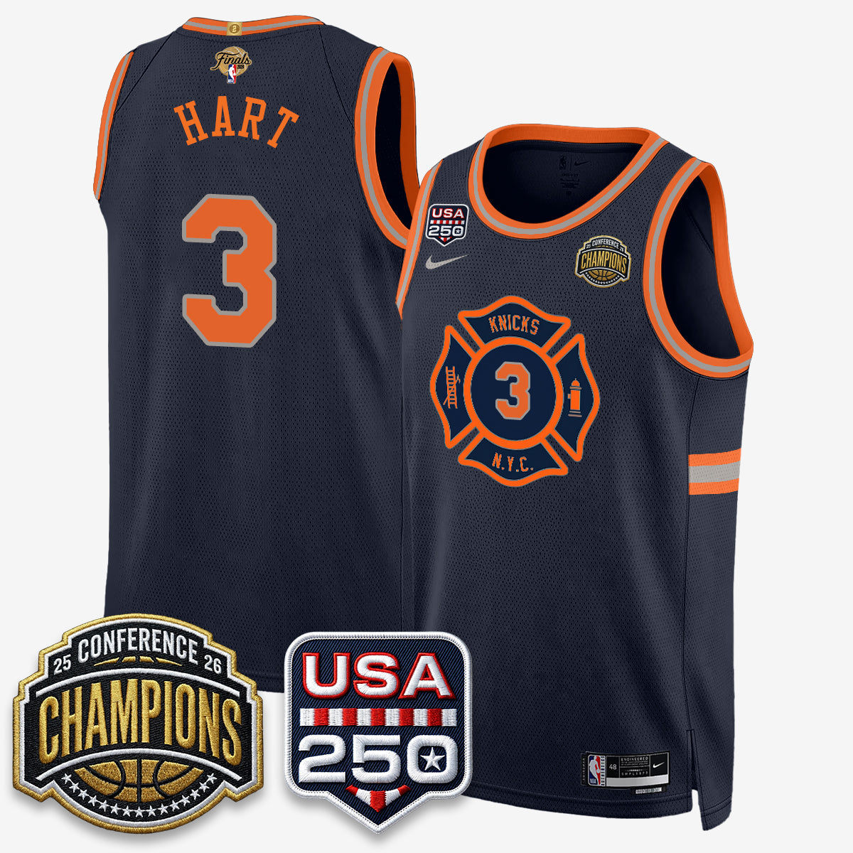 New York Knicks 2026 Basketball Eastern Conference Champions City Edition Jersey V2- Stitched-Cuztomshoes