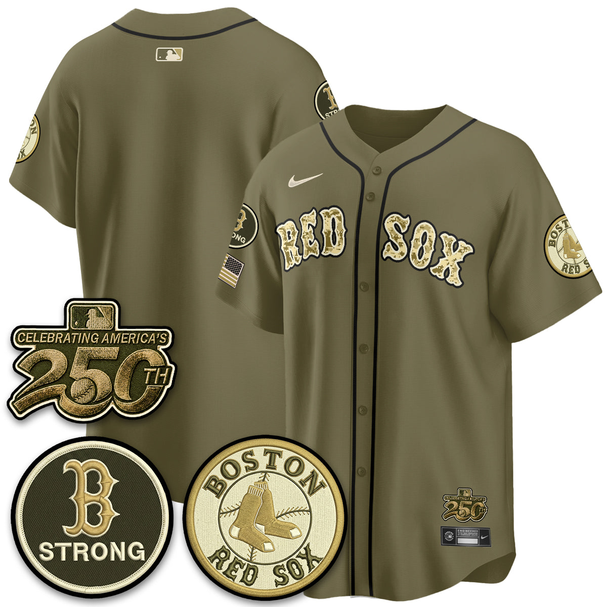 Boston Red Sox 2026 Armed Forces Day Jersey V2 - Stitched