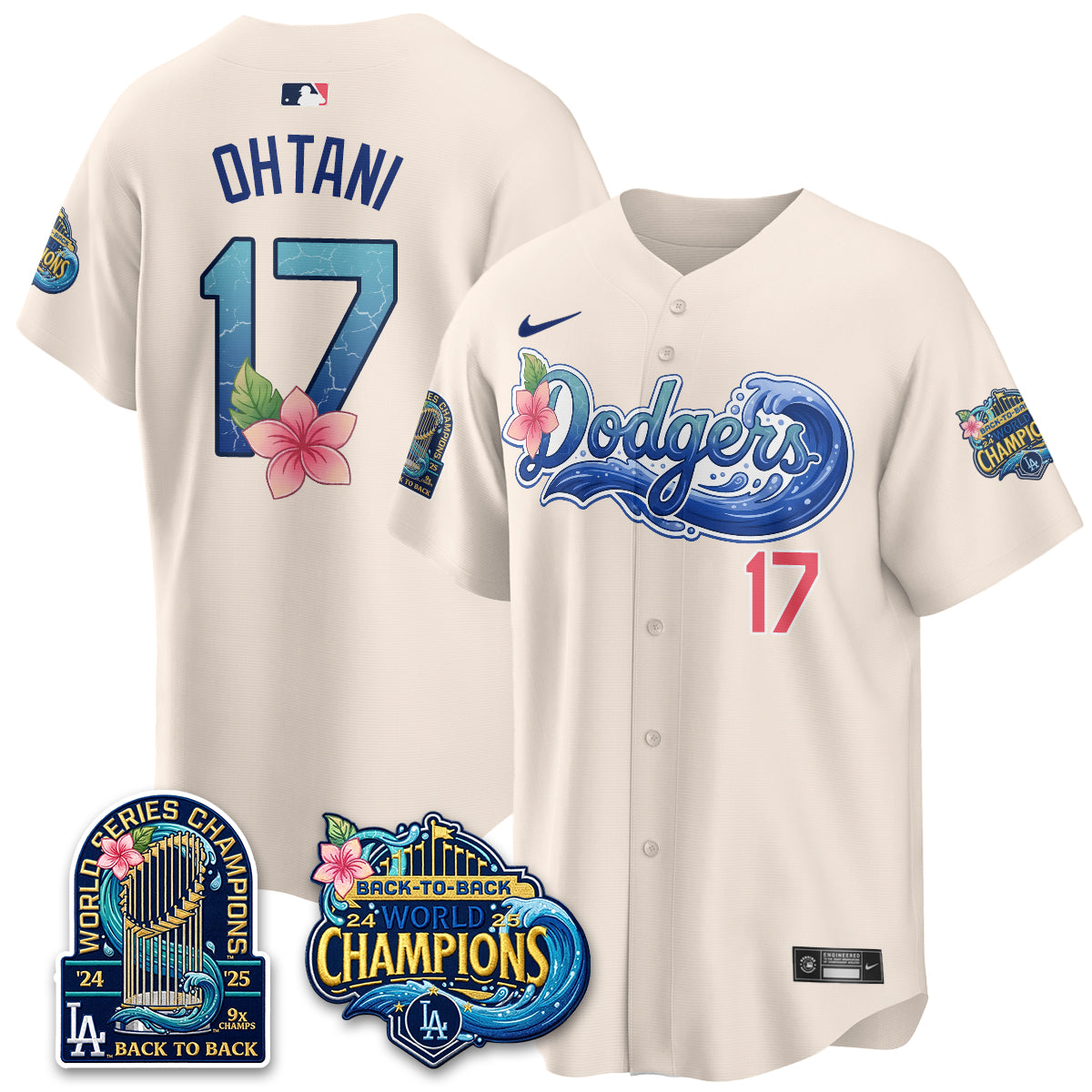 Los Angeles Dodgers Aloha Spirit Vapor Limited Jersey - Stitched-Cuztomshoes