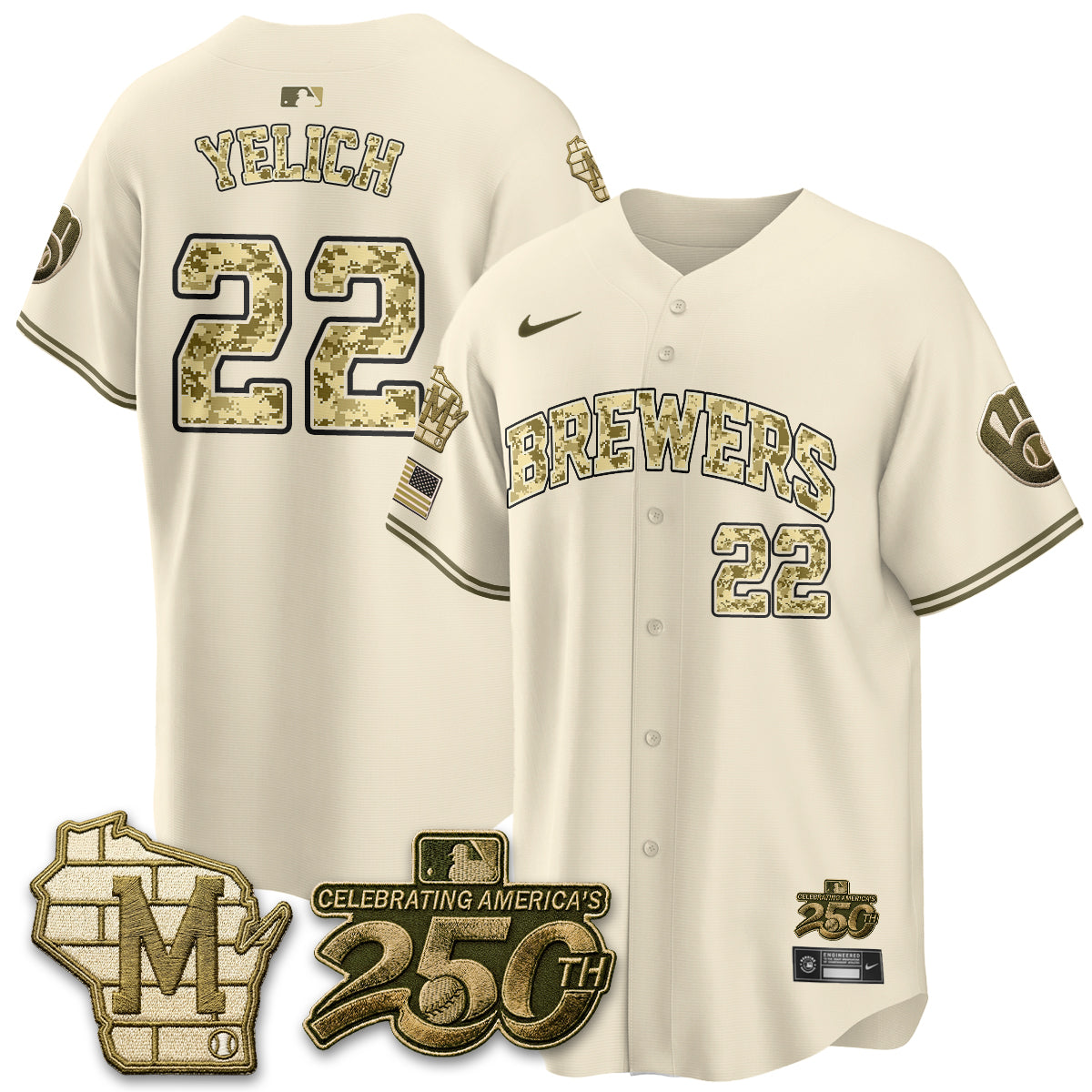 Milwaukee Brewers Salute to Service 2026 Vapor Limited Jersey - Stitched-Cuztomshoes
