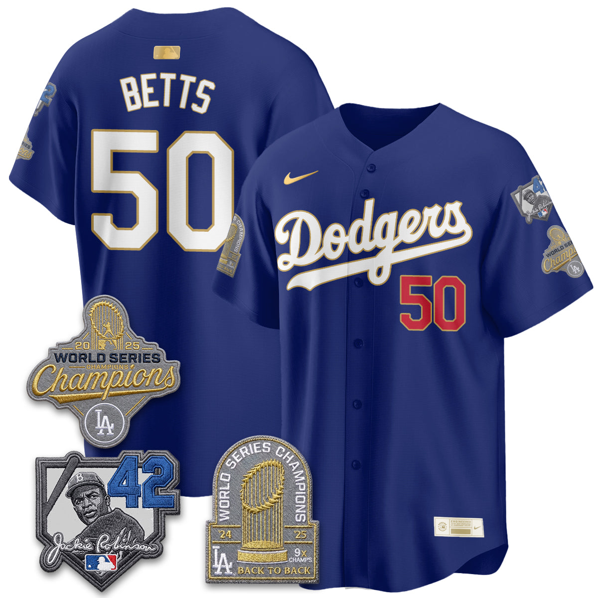 Los Angeles Dodgers 2026 Jackie Robinson New Era Vapor Limited Jersey - Stitched-Cuztomshoes