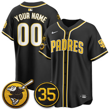 San Diego Padres 2026 Black Out Style Limited Vapor Custom Jersey - Stitched