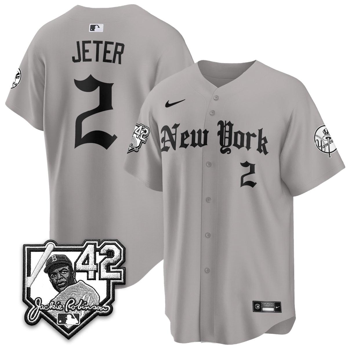 New York Yankees 2026 Jackie Robinson Day Gothic Vapor Limited Jersey - Stitched