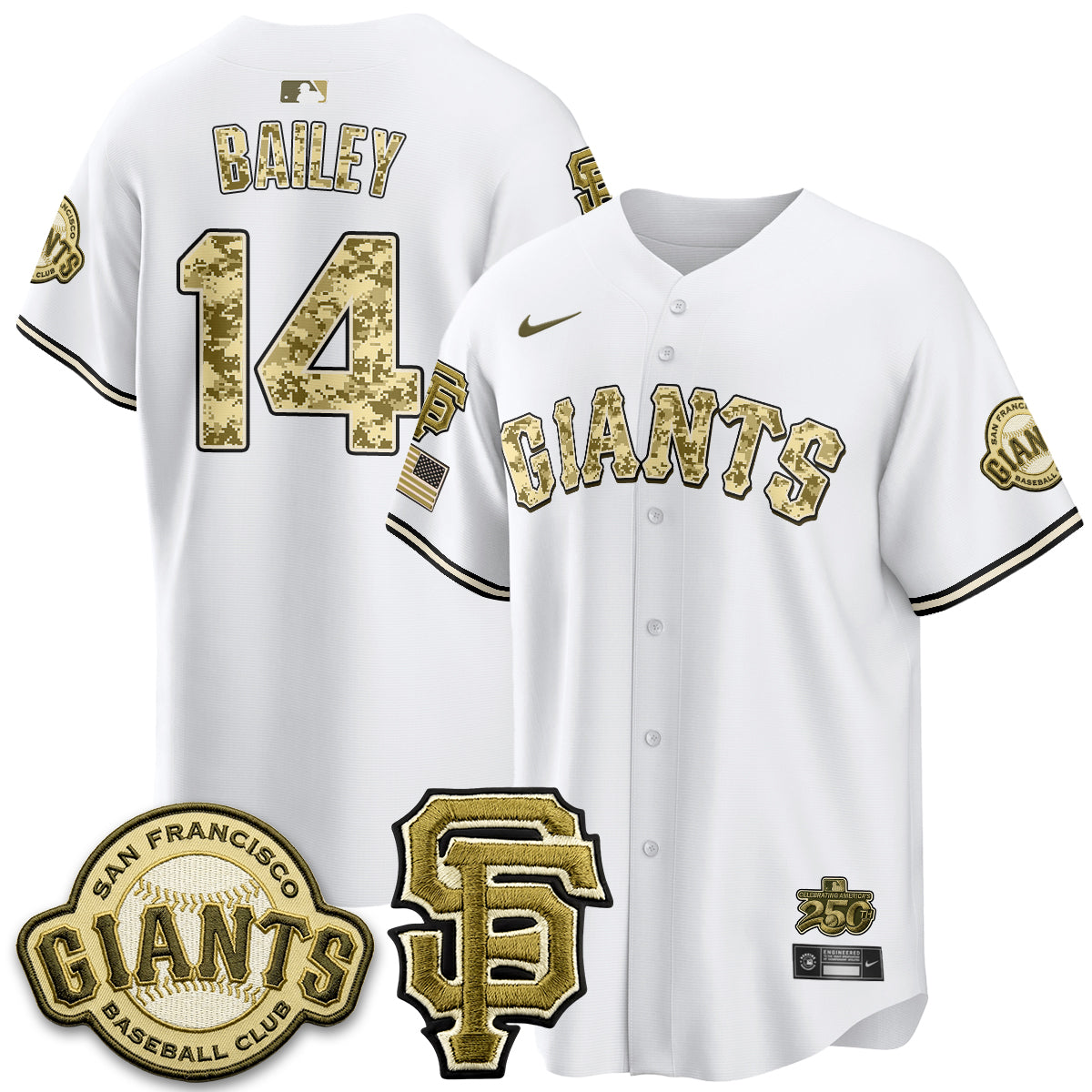 San Francisco Giants 2026 Armed Forces Day Jersey V2 - Stitched