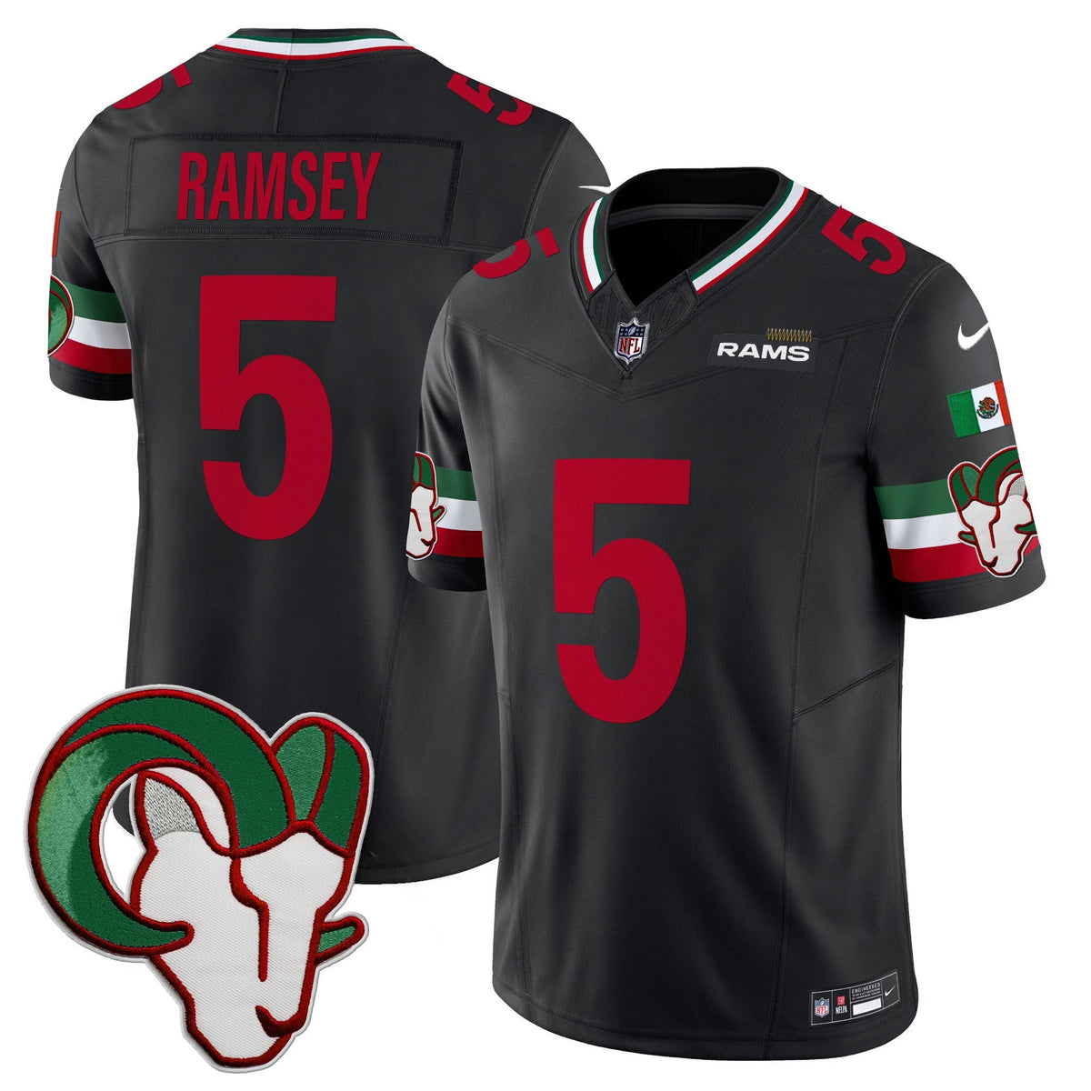 Los Angeles Rams Mexico Vapor Limited Jersey - Stitched-Cuztomshoes