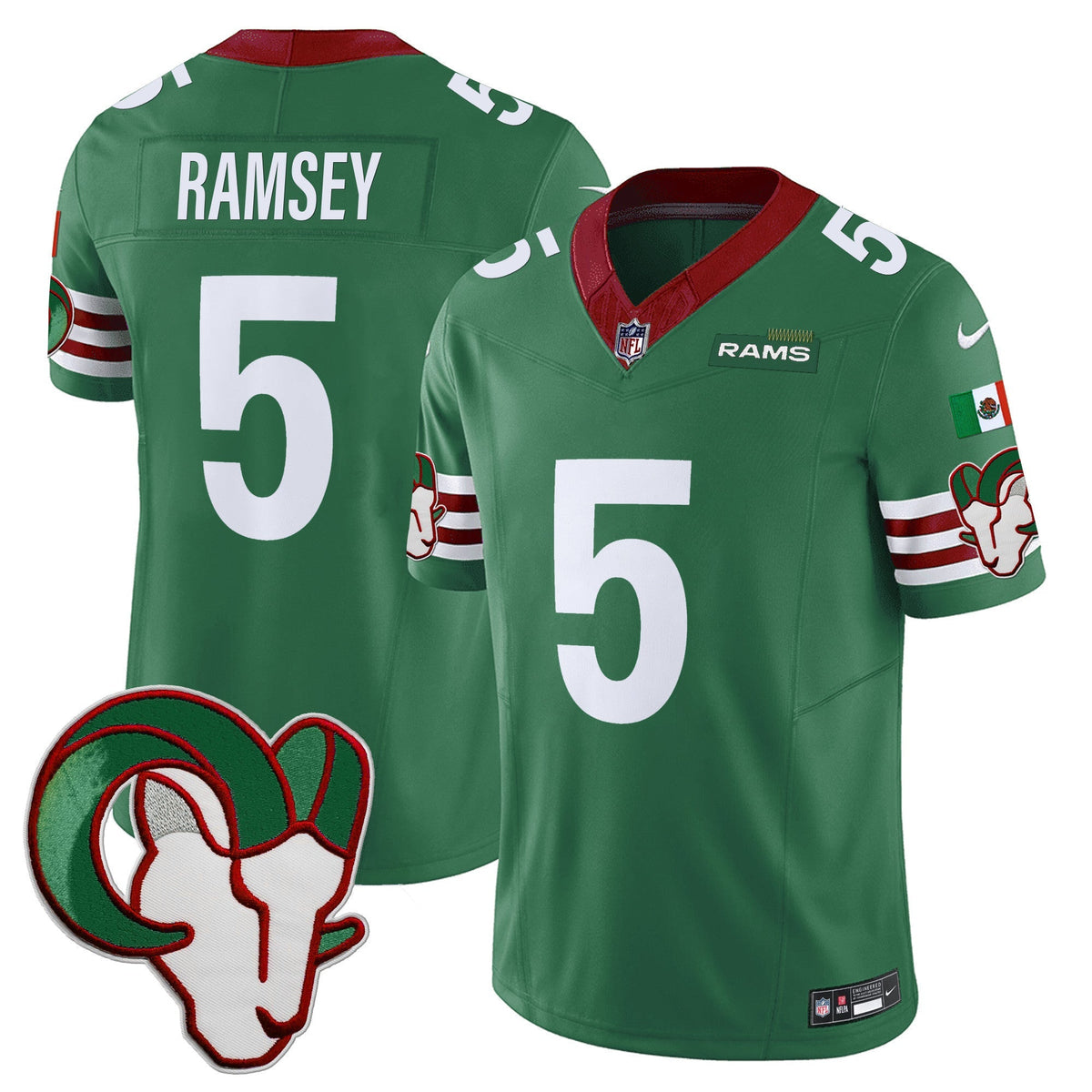Los Angeles Rams Mexico Vapor Limited Jersey - Stitched-Cuztomshoes