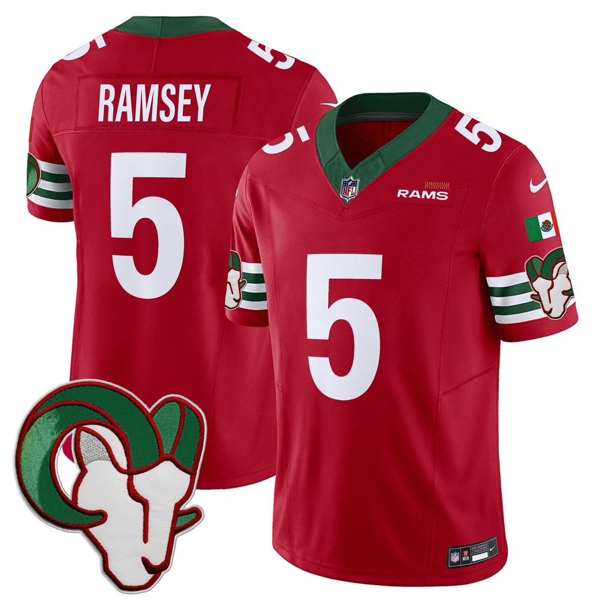 Los Angeles Rams Mexico Vapor Limited Jersey - Stitched-Cuztomshoes