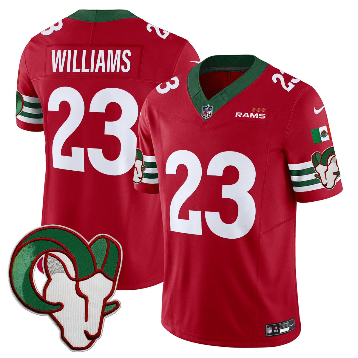 Los Angeles Rams Mexico Vapor Limited Jersey - Stitched-Cuztomshoes