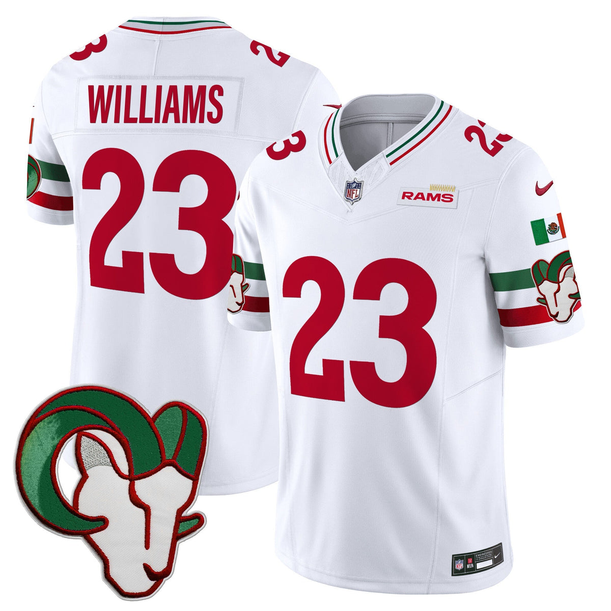 Los Angeles Rams Mexico Vapor Limited Jersey - Stitched-Cuztomshoes