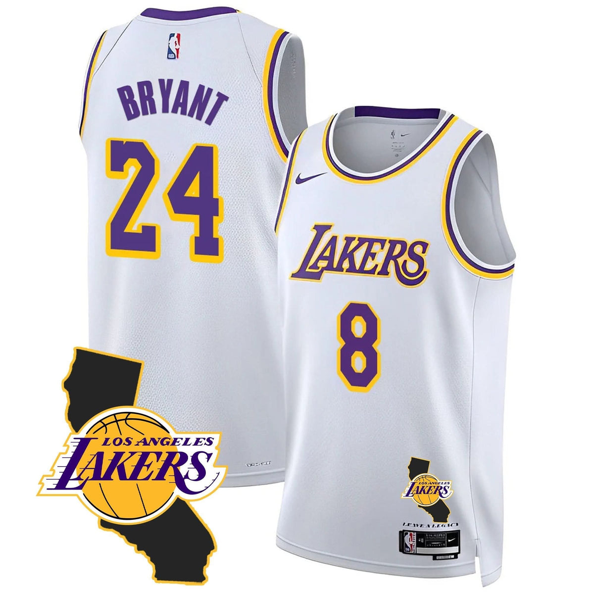 Kobe Bryant Black Mamba Jersey - California Patch - Stitched-Cuztomshoes