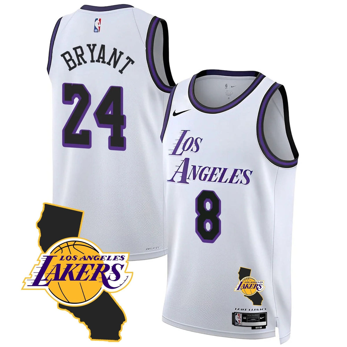 Kobe Bryant Black Mamba Jersey - California Patch - Stitched-Cuztomshoes