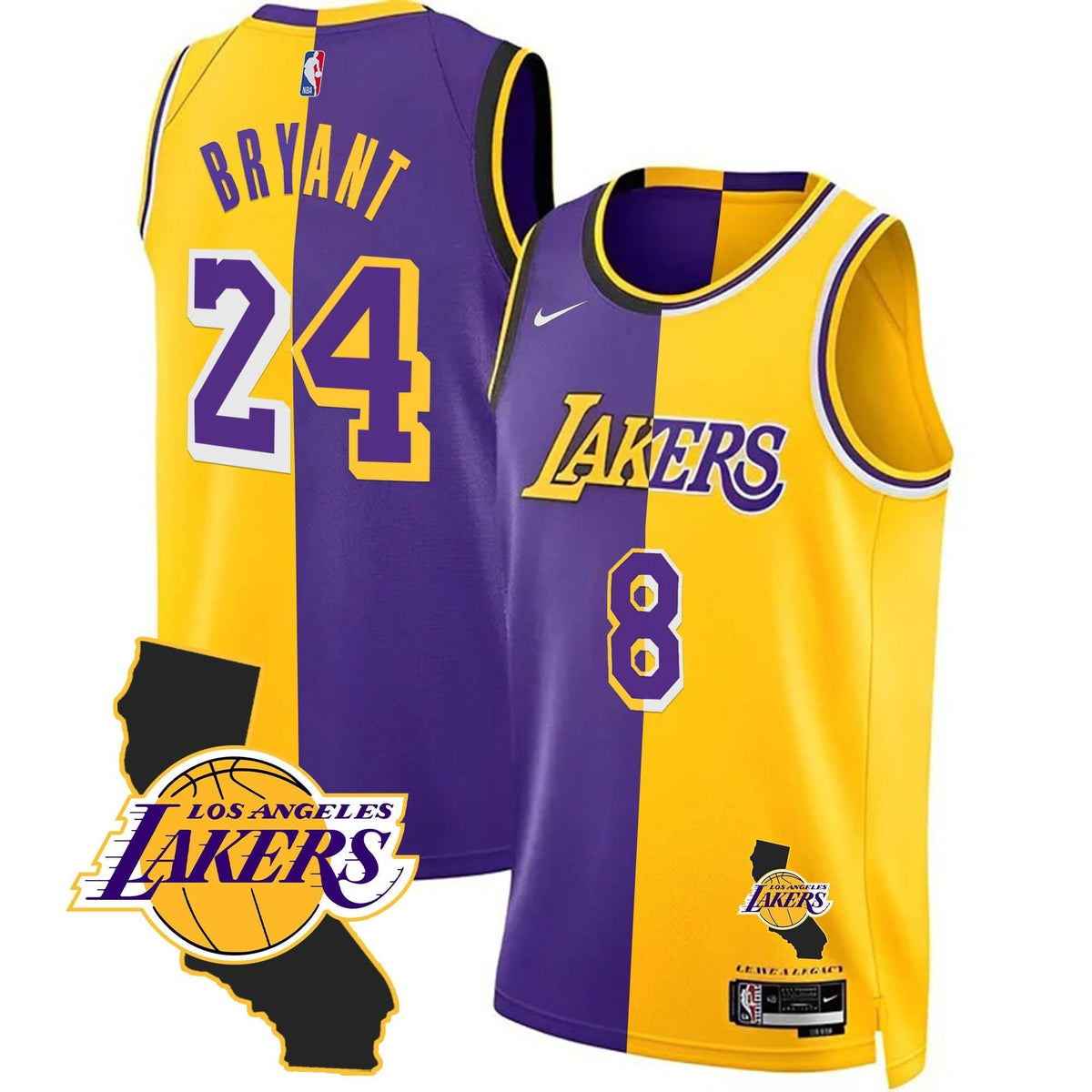 Kobe Bryant Black Mamba Jersey - California Patch - Stitched-Cuztomshoes