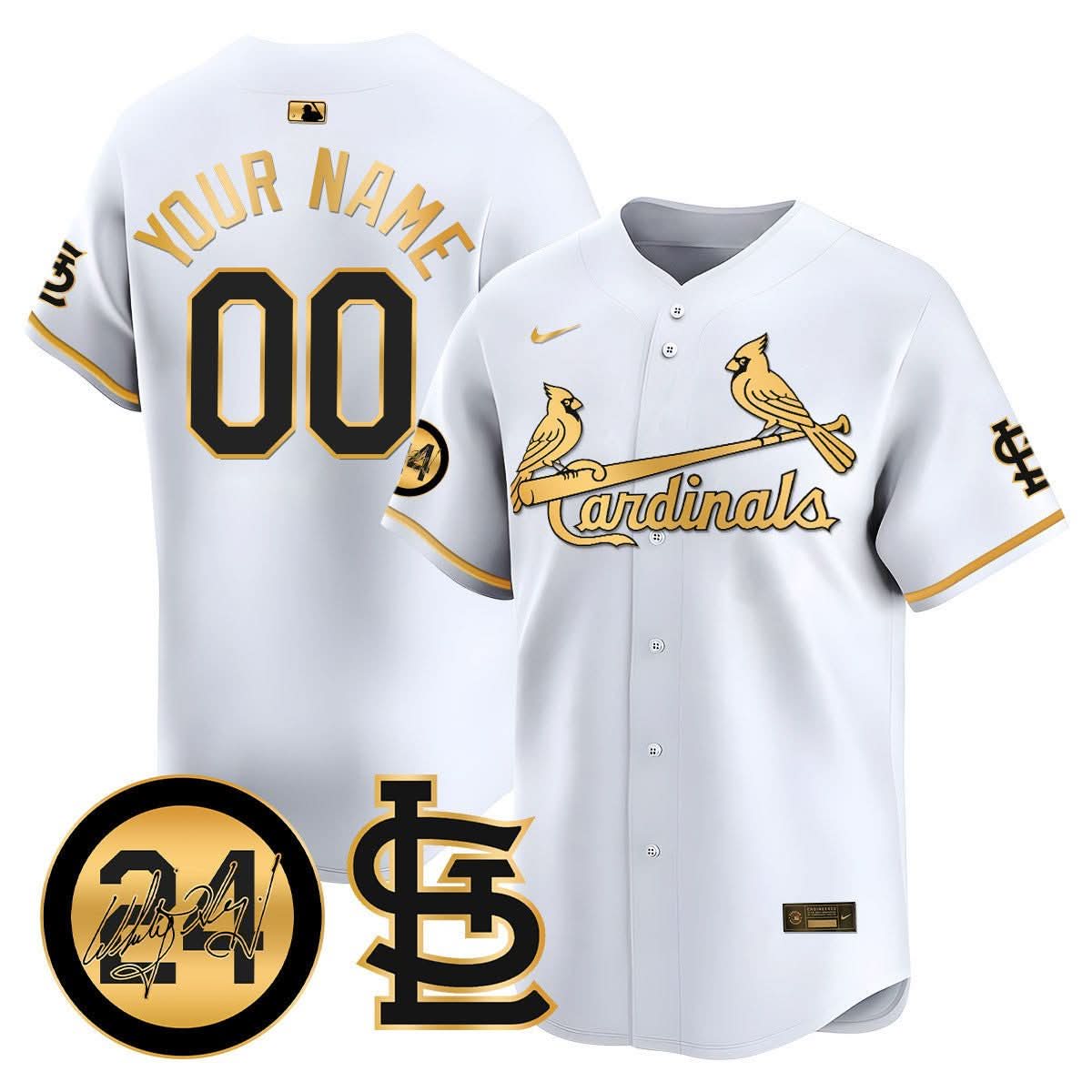 St. Louis Cardinals Memorial Vapor Premier Limited Custom Jersey - Stitched
