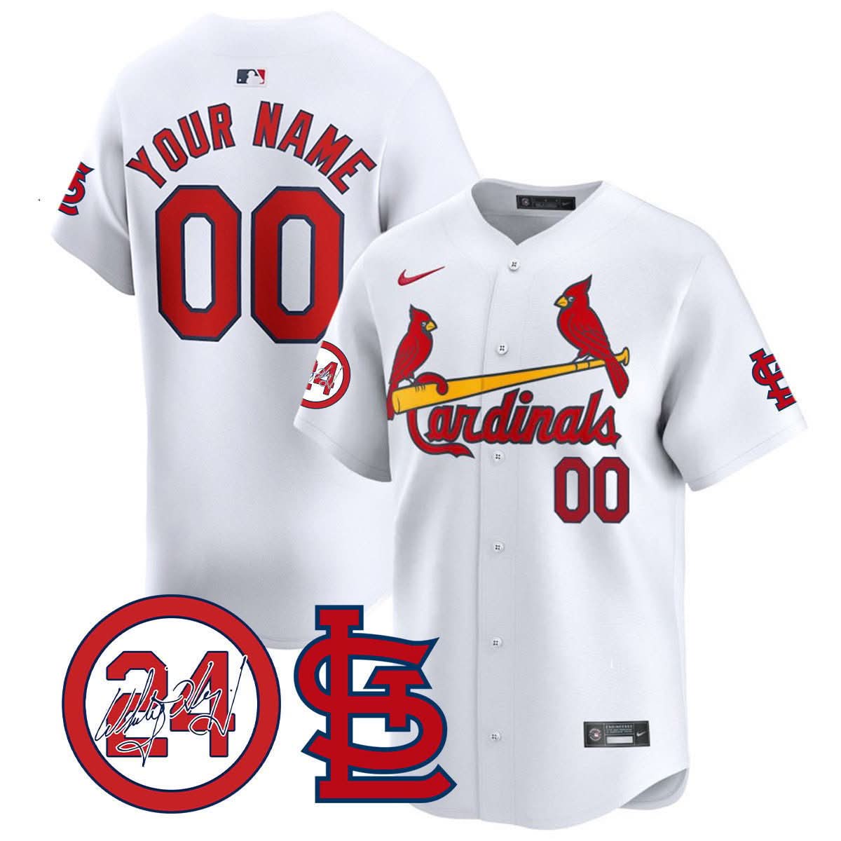 St. Louis Cardinals Memorial Vapor Premier Limited Custom Jersey - Stitched