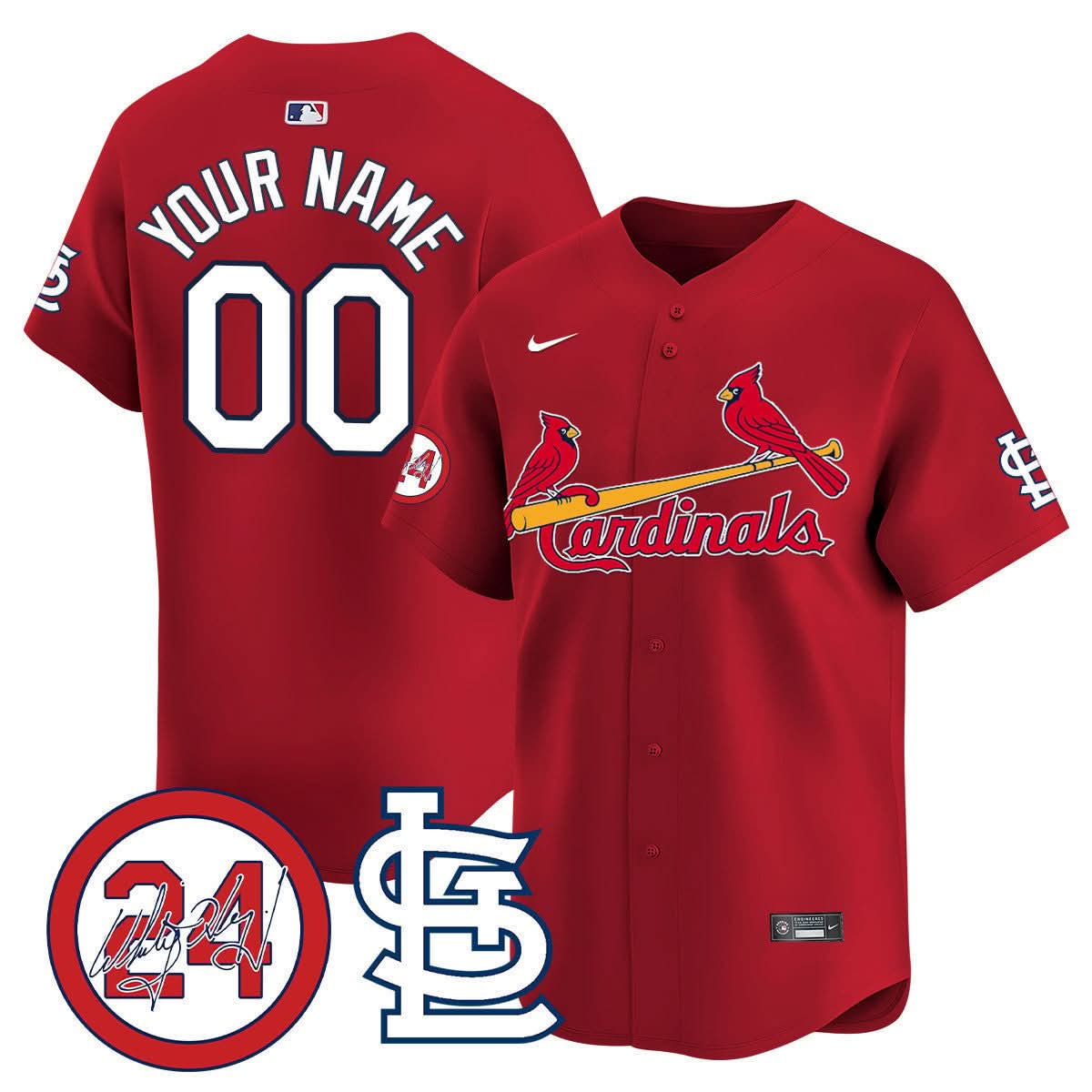 St. Louis Cardinals Memorial Vapor Premier Limited Custom Jersey - Stitched