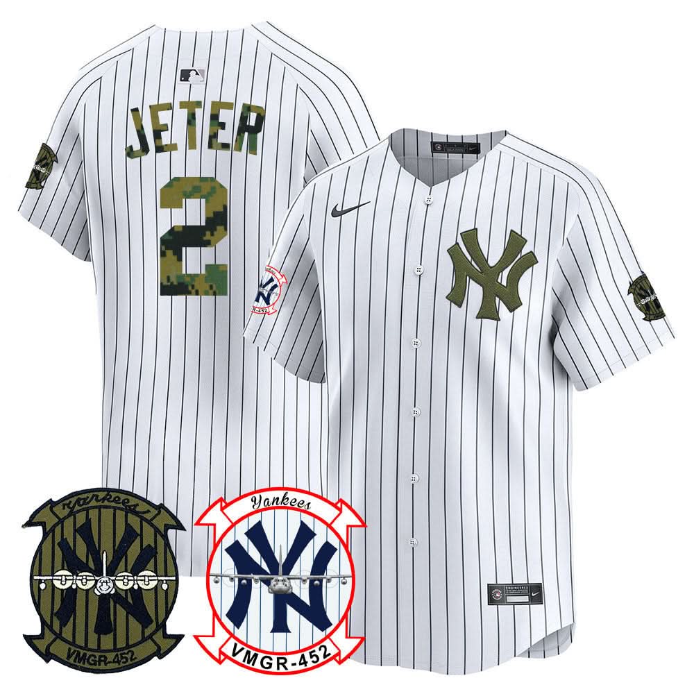 New York Yankees Woodland USMC Alternate Vapor Premier Limited Jersey - Stitched-Cuztomshoes
