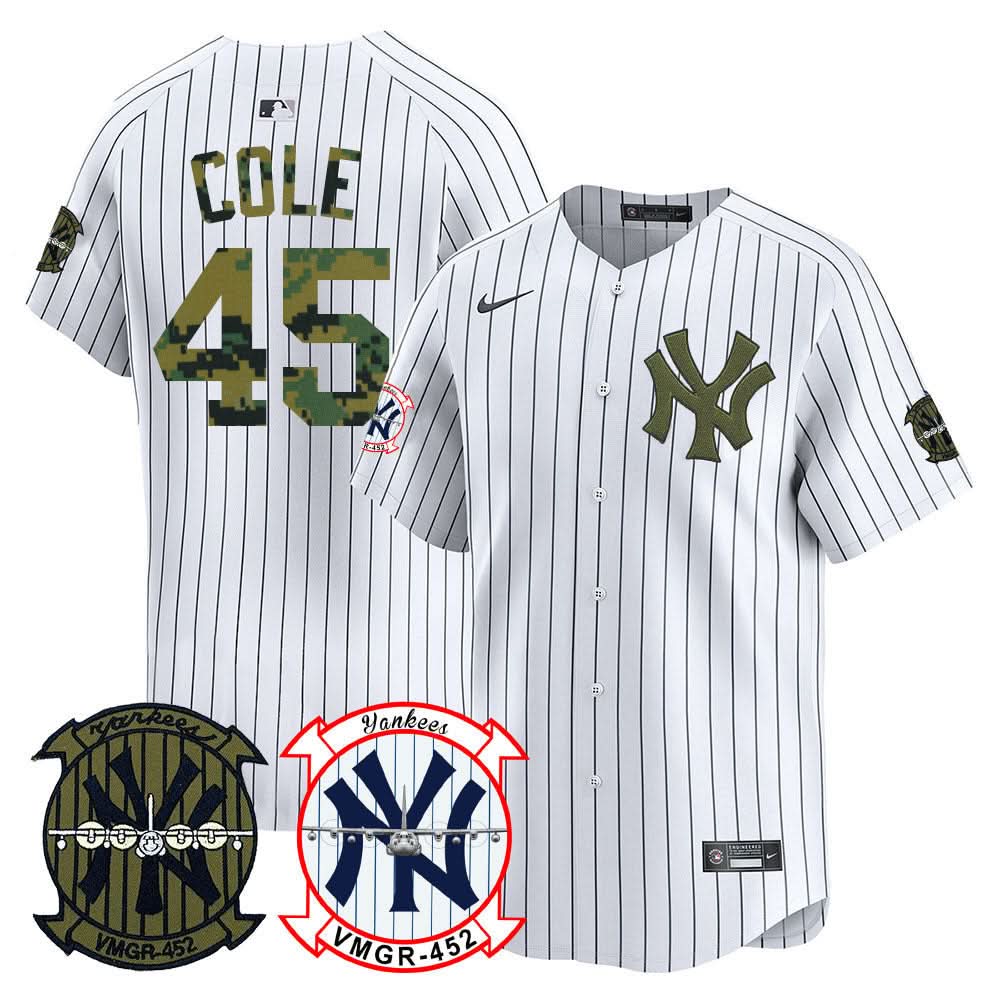 New York Yankees Woodland USMC Alternate Vapor Premier Limited Jersey - Stitched-Cuztomshoes