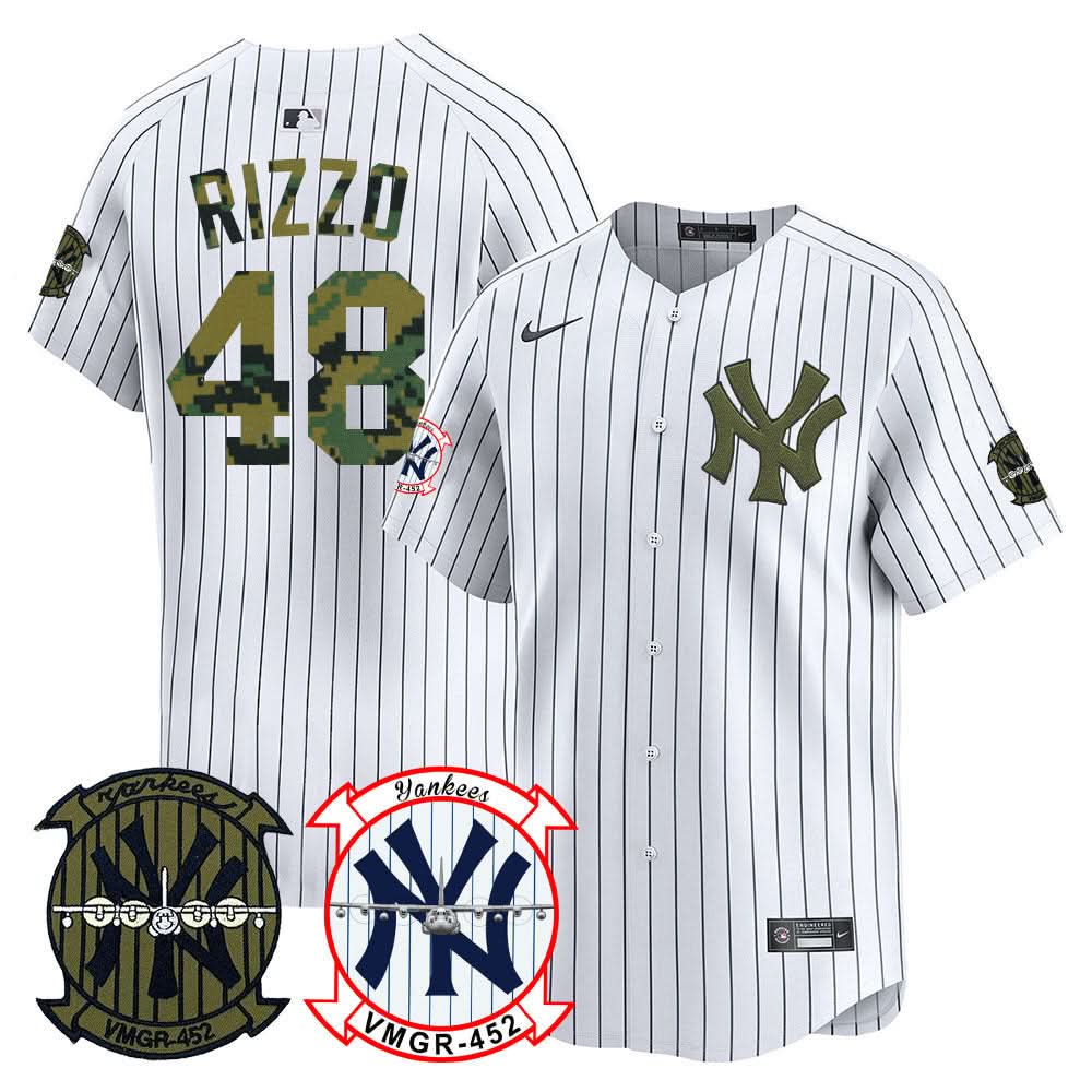 New York Yankees Woodland USMC Alternate Vapor Premier Limited Jersey - Stitched-Cuztomshoes