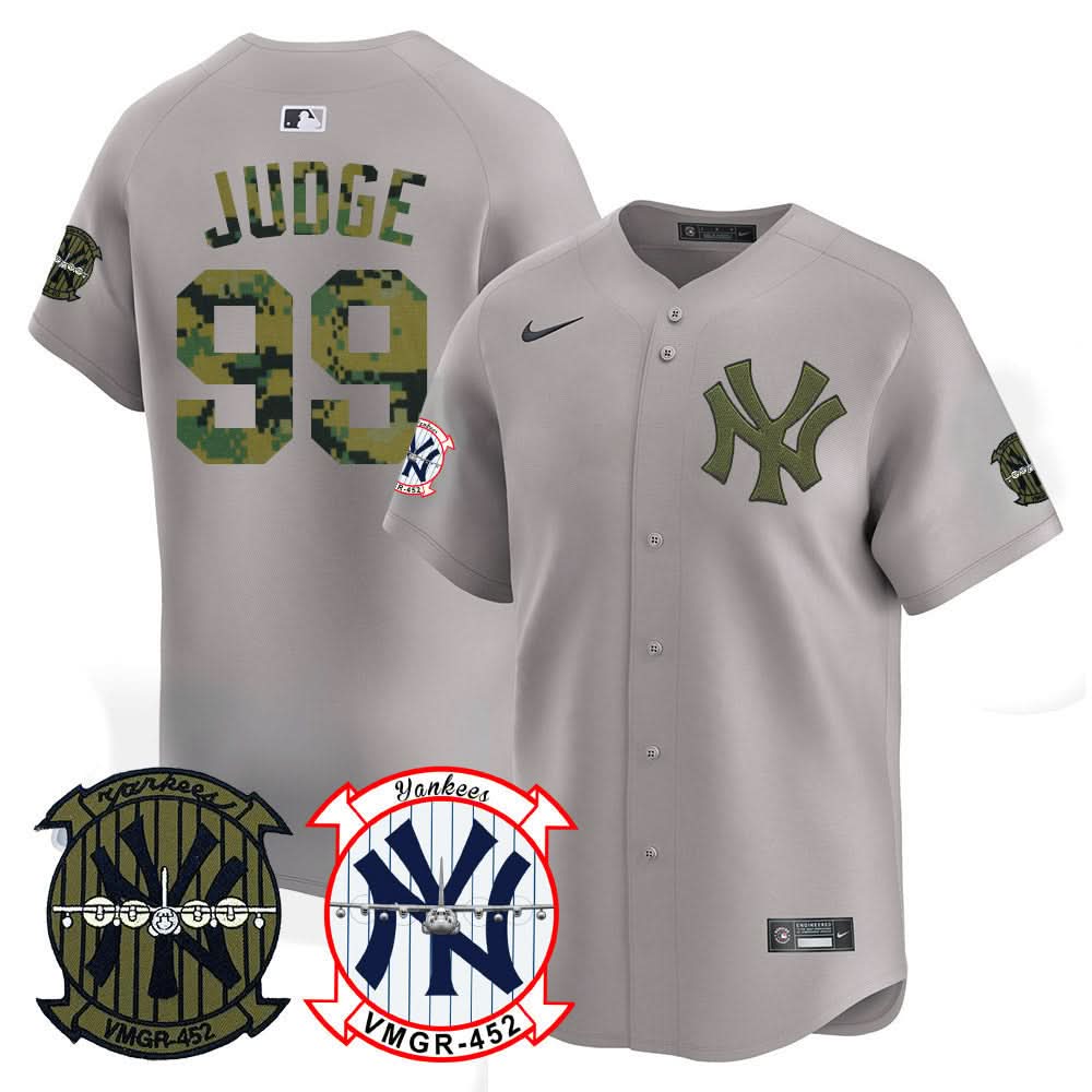 New York Yankees Woodland USMC Alternate Vapor Premier Limited Jersey - Stitched-Cuztomshoes