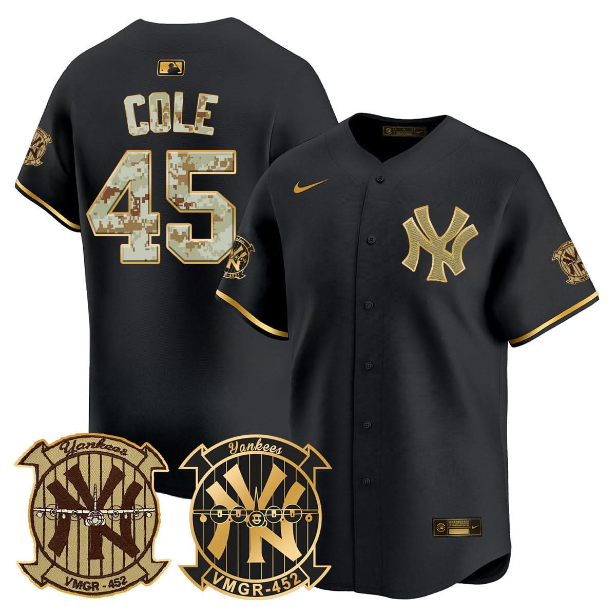 New York Yankees Desert USMC Alternate Vapor Premier Limited Jersey - Stitched
