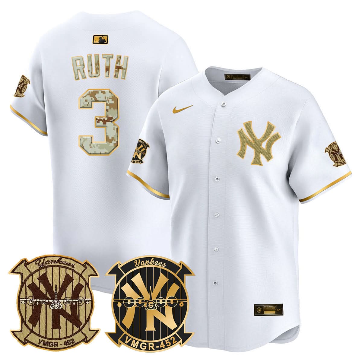 New York Yankees Desert USMC Alternate Vapor Premier Limited Jersey - Stitched
