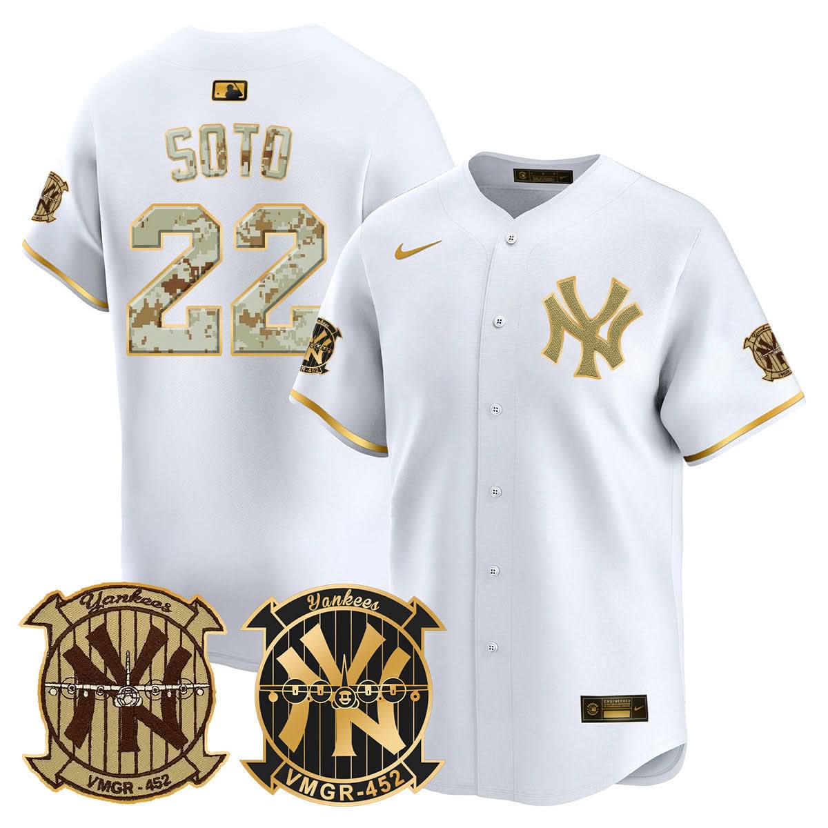 New York Yankees Desert USMC Alternate Vapor Premier Limited Jersey - Stitched