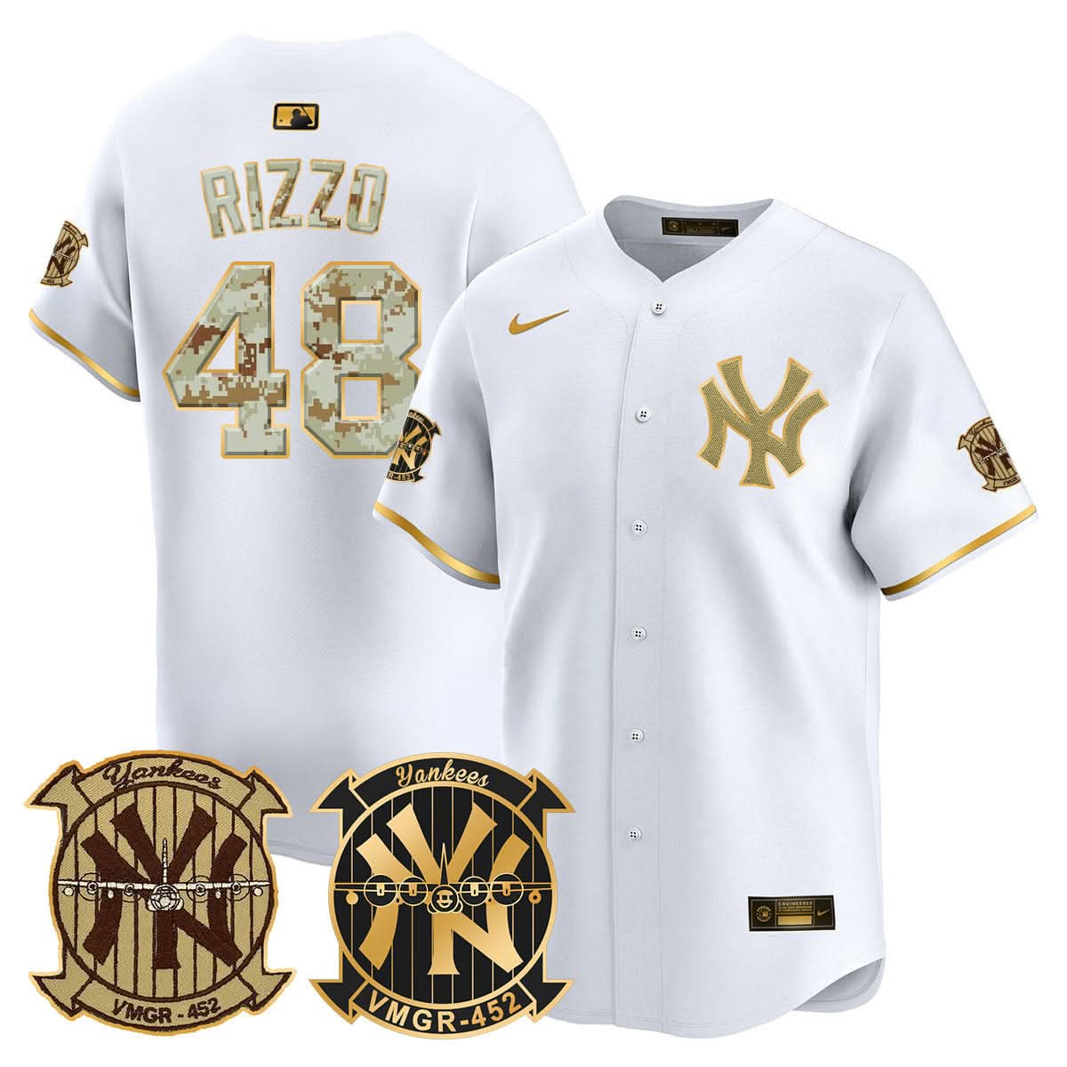 New York Yankees Desert USMC Alternate Vapor Premier Limited Jersey - Stitched