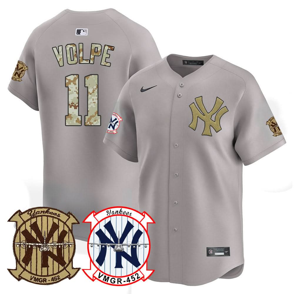 New York Yankees Desert USMC Alternate Vapor Premier Limited Jersey - Stitched