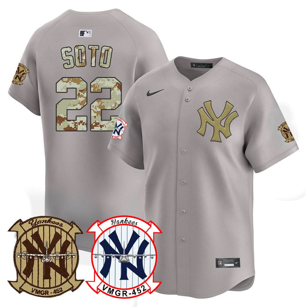New York Yankees Desert USMC Alternate Vapor Premier Limited Jersey - Stitched