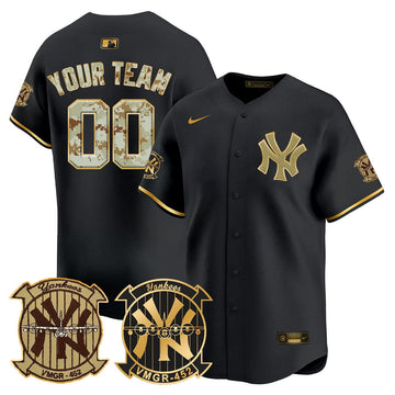 New York Yankees Desert USMC Alternate Vapor Premier Limited Custom Jersey - Stitched