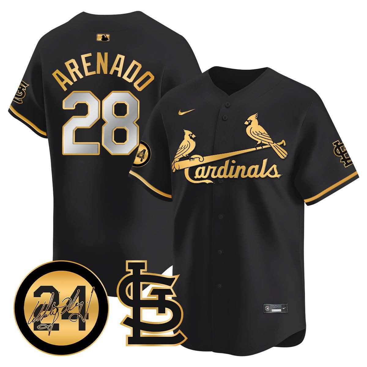 St. Louis Cardinals Memorial Vapor Premier Limited Jersey - Stitched