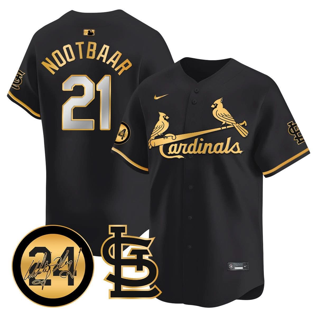 St. Louis Cardinals Memorial Vapor Premier Limited Jersey - Stitched