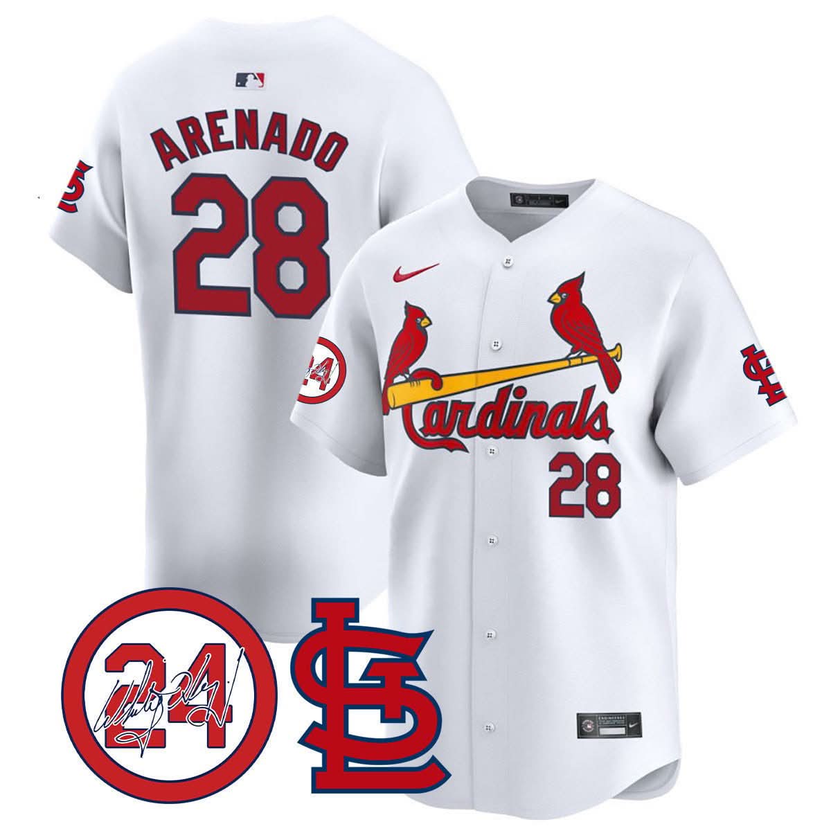St. Louis Cardinals Memorial Vapor Premier Limited Jersey - Stitched