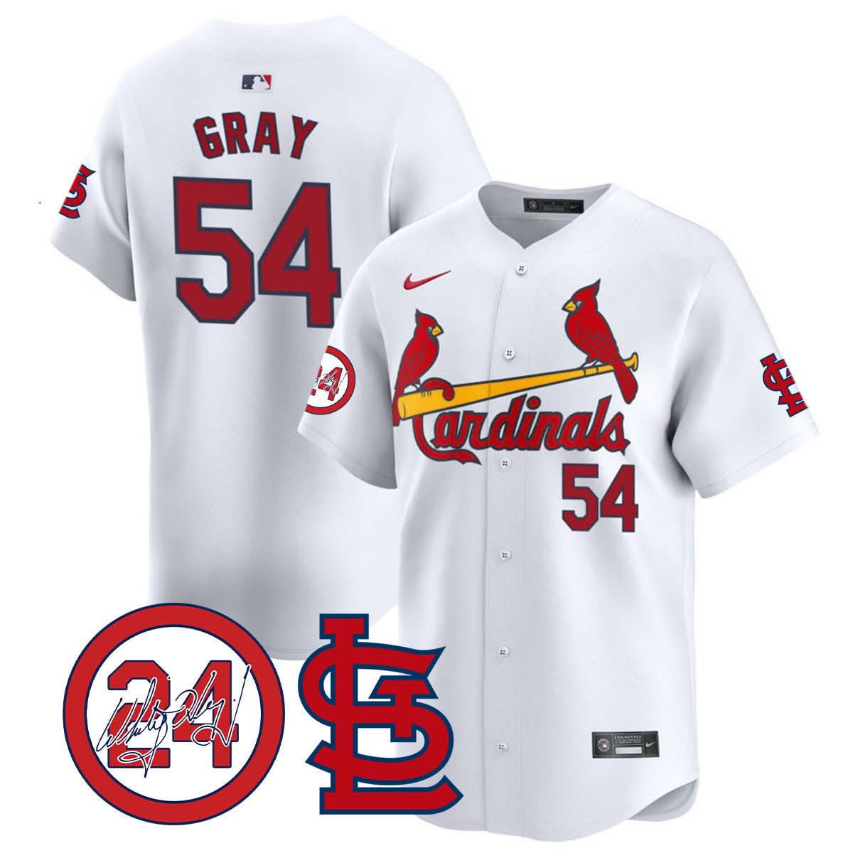 St. Louis Cardinals Memorial Vapor Premier Limited Jersey - Stitched