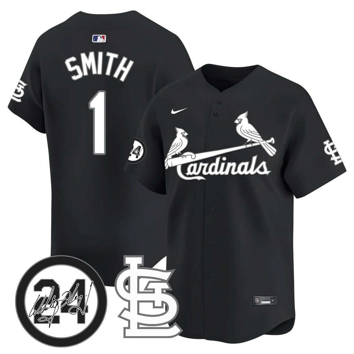 St. Louis Cardinals Memorial Vapor Premier Limited Jersey - Stitched