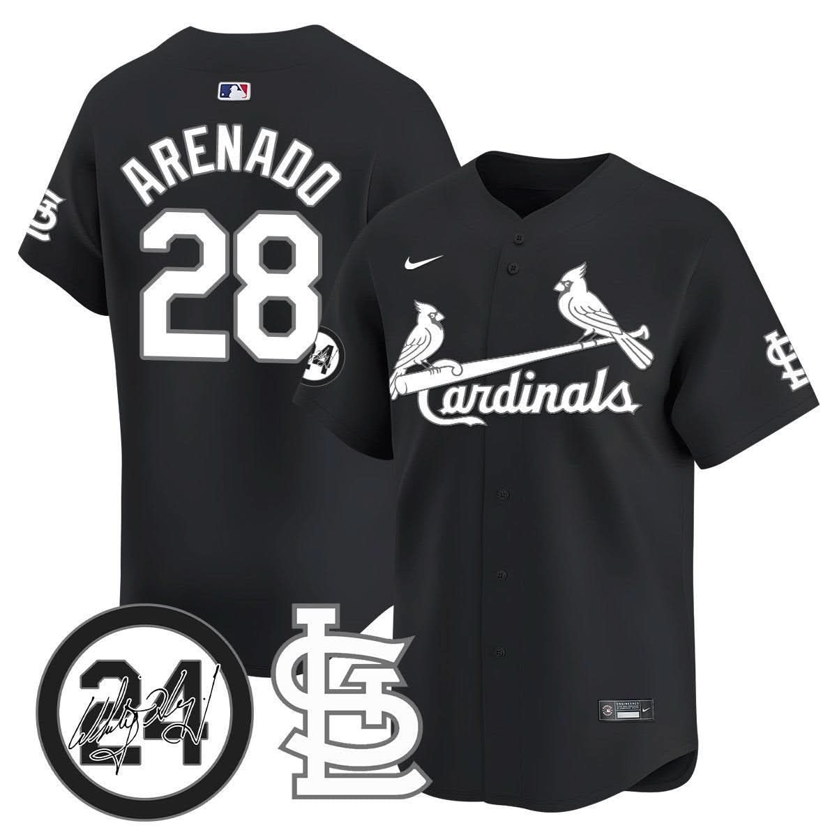 St. Louis Cardinals Memorial Vapor Premier Limited Jersey - Stitched
