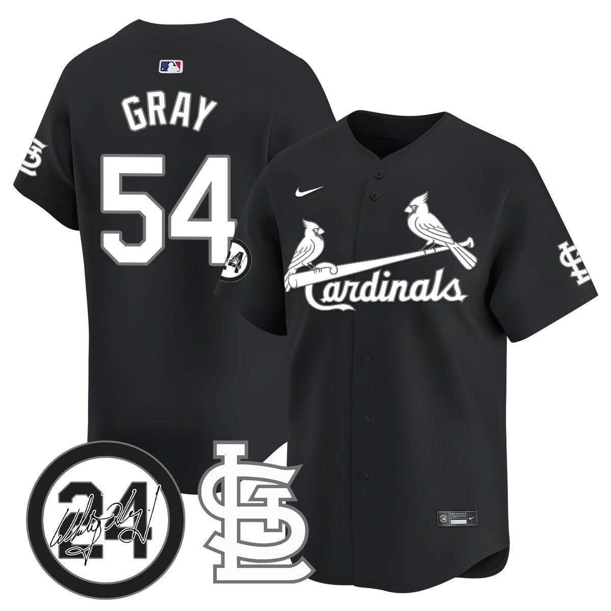 St. Louis Cardinals Memorial Vapor Premier Limited Jersey - Stitched