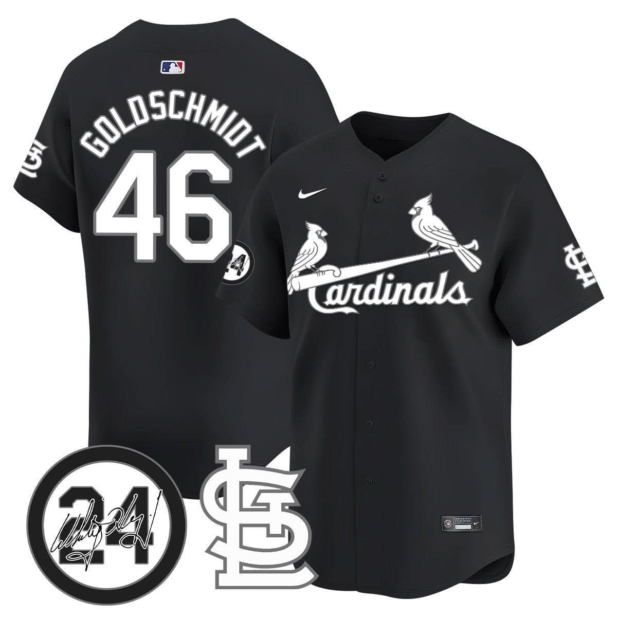 St. Louis Cardinals Memorial Vapor Premier Limited Jersey - Stitched