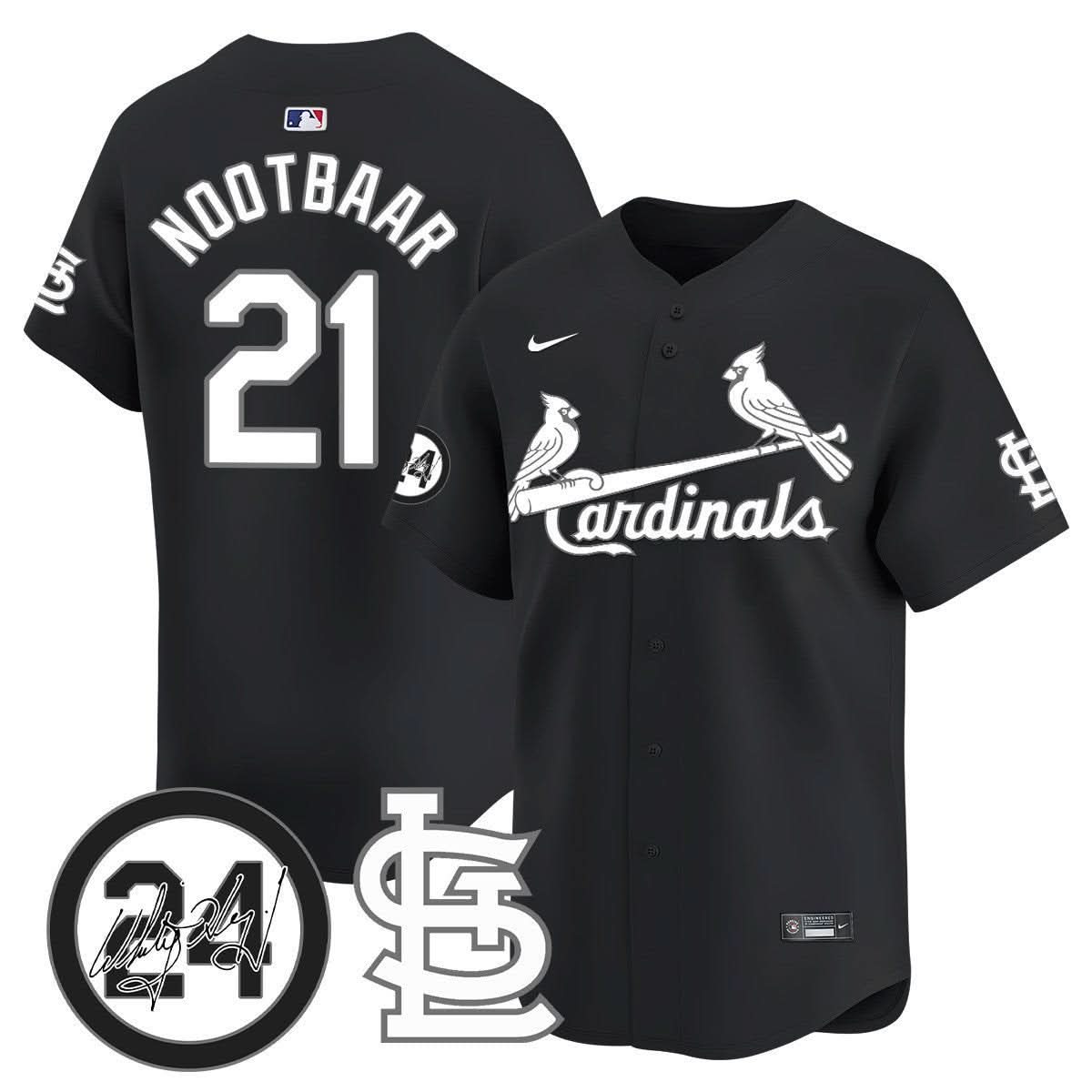 St. Louis Cardinals Memorial Vapor Premier Limited Jersey - Stitched