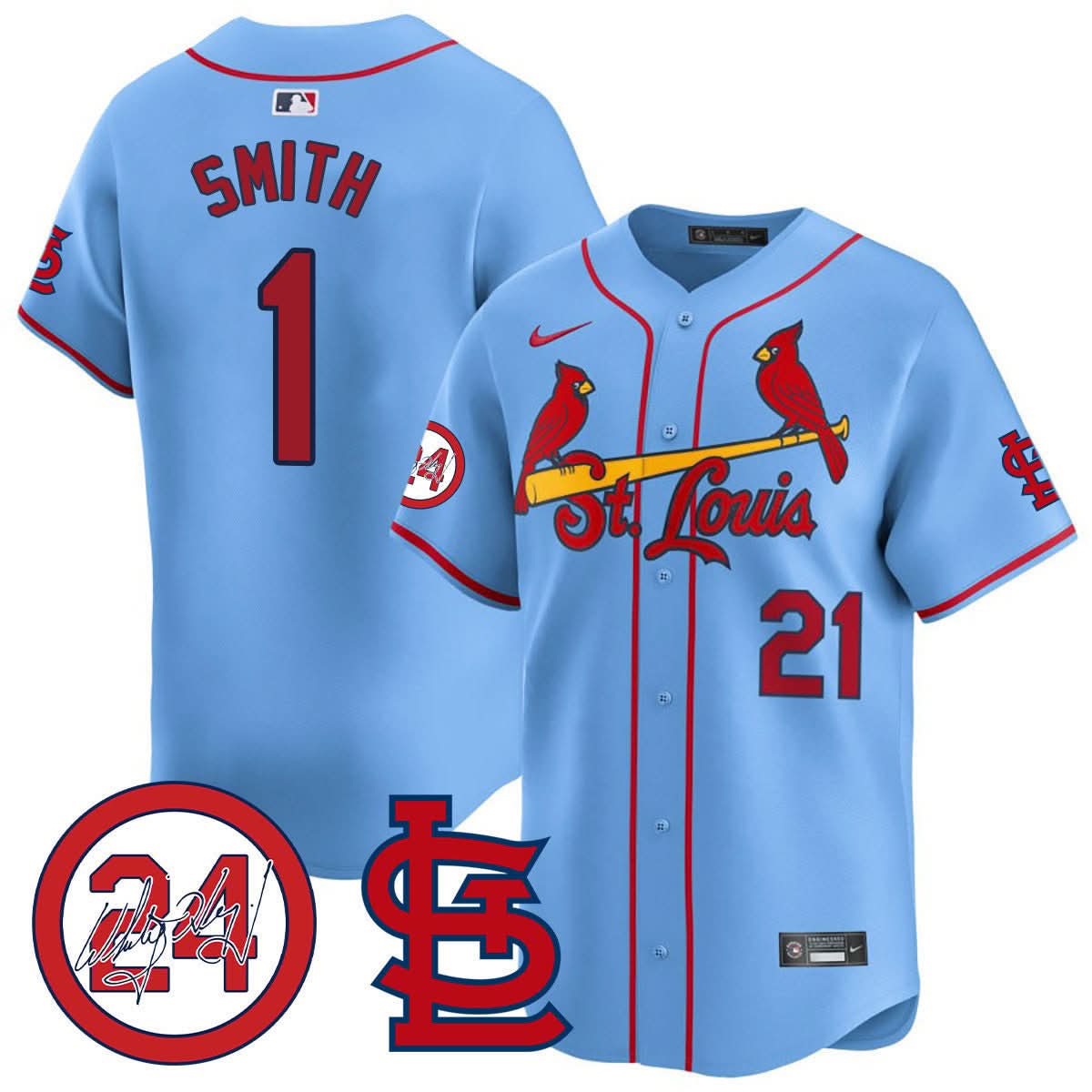 St. Louis Cardinals Memorial Vapor Premier Limited Jersey - Stitched